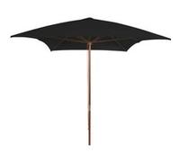 Vidaxl Parasol De Jardin Avec Mât En Bois Noir 200x300 Cm