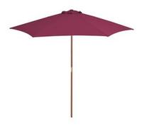 vidaXL Parasol met houten paal 270 cm bordeauxrood44517 G