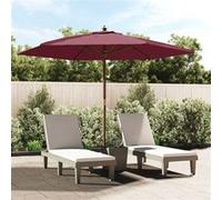 vidaXL Parasol met houten paal 299x240 cm bordeauxrood363171 G