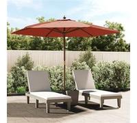 vidaXL Parasol met houten paal 299x240 cm terracottakleurig363172 G