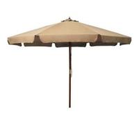 Vidaxl Parasol Avec Mât En Bois 330 Cm Taupe Gris