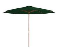 vidaXL Parasol met houten paal 350 cm groen44528 Vert G