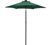 Parasol met LED-verlichting 200x211 cm aluminium groen313558