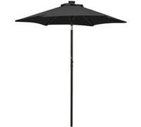 vidaXL Parasol avec lumières LED Noir 200x211 cm Aluminium Noir