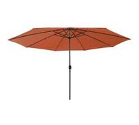 Parasol d'extérieur LED vidaXL - Mât en métal 400cm - Terre cuite