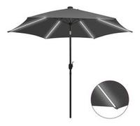 vidaXL Parasol met LED-verlichting en aluminium paal 300 cm antraciet47362 Anthracite G
