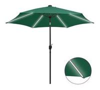 Vidaxl Parasol Avec Led Et Mât En Aluminium 300 Cm Vert Vert