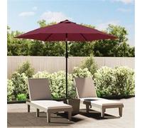 Vidaxl Parasol D'extérieur Avec Mât Métallique Bordeaux 300 Cm