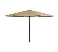 vidaXL Parasol met metalen paal 390 cm taupe47381 Taupe G