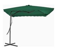vidaXL Parasol d'extérieur 250 x 250 cm avec mât en acier Vert 44881