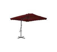 Vidaxl Parasol De Jardin Et Mât En Acier Rouge Bordeaux 250x250x230 Cm