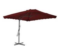 Vidaxl Parasol De Jardin Et Mât En Acier Rouge Bordeaux 250x250x230 Cm