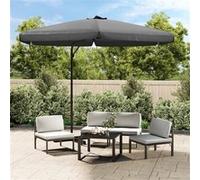 Parasol d'Extérieur avec Mât en Acier Pare-soleil Abri de Soleil Vert vidaXL