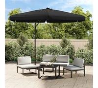 Parasol d'Extérieur avec Mât en Acier Pare-soleil Abri de Soleil Vert vidaXL