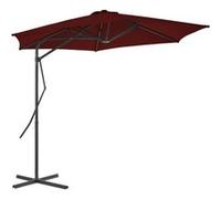Vidaxl Parasol D'extérieur Avec Mât En Acier Rouge Bordeaux 300x230 Cm Rouge