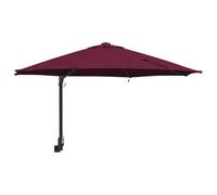 Vidaxl Parasol De Jardin Mural Avec Leds Rouge Bordeaux 248 Cm