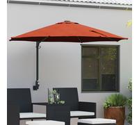 Vidaxl Parasol Mural Avec Leds Terre Cuite 248 Cm