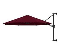 vidaXL Parasol Mural avec Mât en Métal Pare-soleil Parasol de Jardin Patio Terrasse Extérieur Anti-UV Anti-décoloration 300 47298 Rouge G