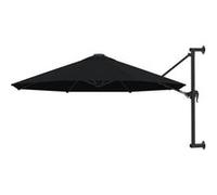 vidaXL Parasol Mural avec Mât en Métal Pare-soleil Parasol de Jardin Patio Terrasse Extérieur Anti-UV Anti-décoloration 300 47300 Gris G