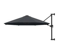 vidaXL Parasol mural avec mât métallique 300 cm Anthracite Balcon Patio Jardin 44865