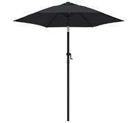 vidaXL Parasol Noir 200x224 cm Aluminium