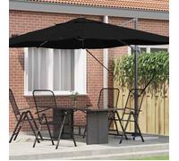 vidaXL Parasol Noir 351 x 250 x 260 cm Polyester et Aluminium, Parasol moderne inclinable, rotatif, résistant aux UV,42003347
