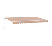 vidaXL Parasol Pliable Bleu et Orange 4 x 2m en Polyester avec Un Cadre en Aluminium résistant aux UV et à l'eau. Il a des accoudoirs réglables, se Fixe au Mur et C'est Une Super Solution d'ombre pou