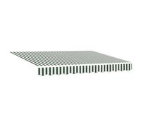 vidaXL Parasol rétractable Automatique Vert et Blanc 350 x 250 cm Résistant aux UV et à l'eau pour Les espaces extérieurs avec Ombre à Angle Ajustable Protection Moderne du Patio Ombra Canopy
