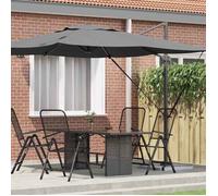 vidaXL Parasol Roma Anthracite 286 x 284 x 265 cm, Parasol moderne Roma, rectangulaire, inclinable, solide,42003337