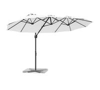 Parasol déporté - vidaXL - Couleur sable - 372x198x253 cm - Résistant aux UV - Résistant à l'eau - Acier peint en poudre