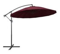 Parasol Suspendu avec Poteau en Aluminium Pare-soleil Jardin Patio Blanc vidaXL