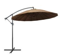 Vidaxl Parasol Suspendu Taupe 3 M Mât En Aluminium Gris