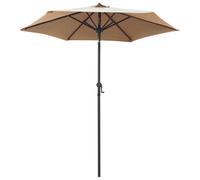 Vidaxl Parasol Taupe 200x224 Cm Aluminium