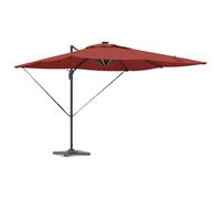 Vidaxl Parasol Déporté Roma Avec Led Terracotta 286x285x270 Cm Aluminium