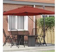 vidaXL Parasol Terre cuite 351 x 250 x 260 cm Polyester et Aluminium, Parasol moderne inclinable, rotatif,42003350