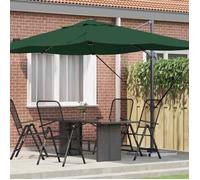 Vidaxl Parasol Cantilever Vert Vert Tissu En Polyester Et Cadre En Métal