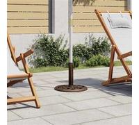 vidaXL Socle de parasol en fonte Bronze pour extérieur 40x40x32 cm