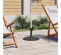 vidaXL Socle de parasol en fonte Vert 45x45x30 cm pour terrasse, balcon, extérieur