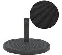 vidaXL Socle de parasol rond en résine 29 kg Noir