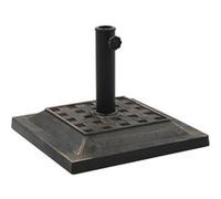 vidaXL Socle carré de parasol Polyrésine 12 kg Bronze