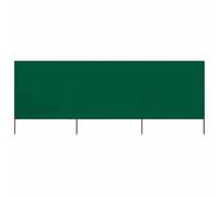 vidaXL Paravent 3 Panneaux Ecran de Plage Anti-Vent Abri de Plage Pare-Vue Coupe-Vent Camping Jardin Pliable Extérieur Tissu 400x80 cm Vert