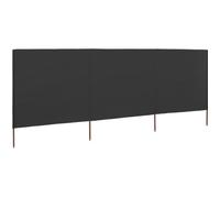 vidaXL Paravent 3 panneaux Tissu 400 x 120 Anthracite