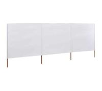 vidaXL Paravent 3 panneaux Tissu 400 x 120 cm Blanc 44539
