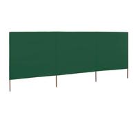 vidaXL Paravent 3 panneaux Tissu 400 x 120 cm Vert Vert