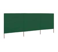 vidaXL Paravent 3 panneaux en tissu 400 x 120 cm Vert