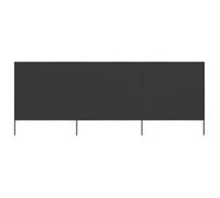 vidaXL Paravent 3 panneaux Tissu 400 x 160 cm Anthracite