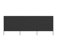 vidaXL Paravent 3 panneaux Tissu 400 x 80 cm Anthracite