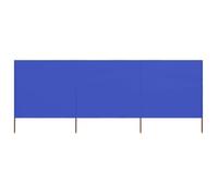 Windscherm 3-panelen 400x80 cm stof azuurblauw47145