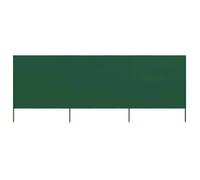vidaXL Paravent 3 panneaux Tissu 400 x 80 cm Vert