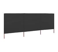 vidaXL Paravent 3 panneaux Tissu 400 x 120 Anthracite